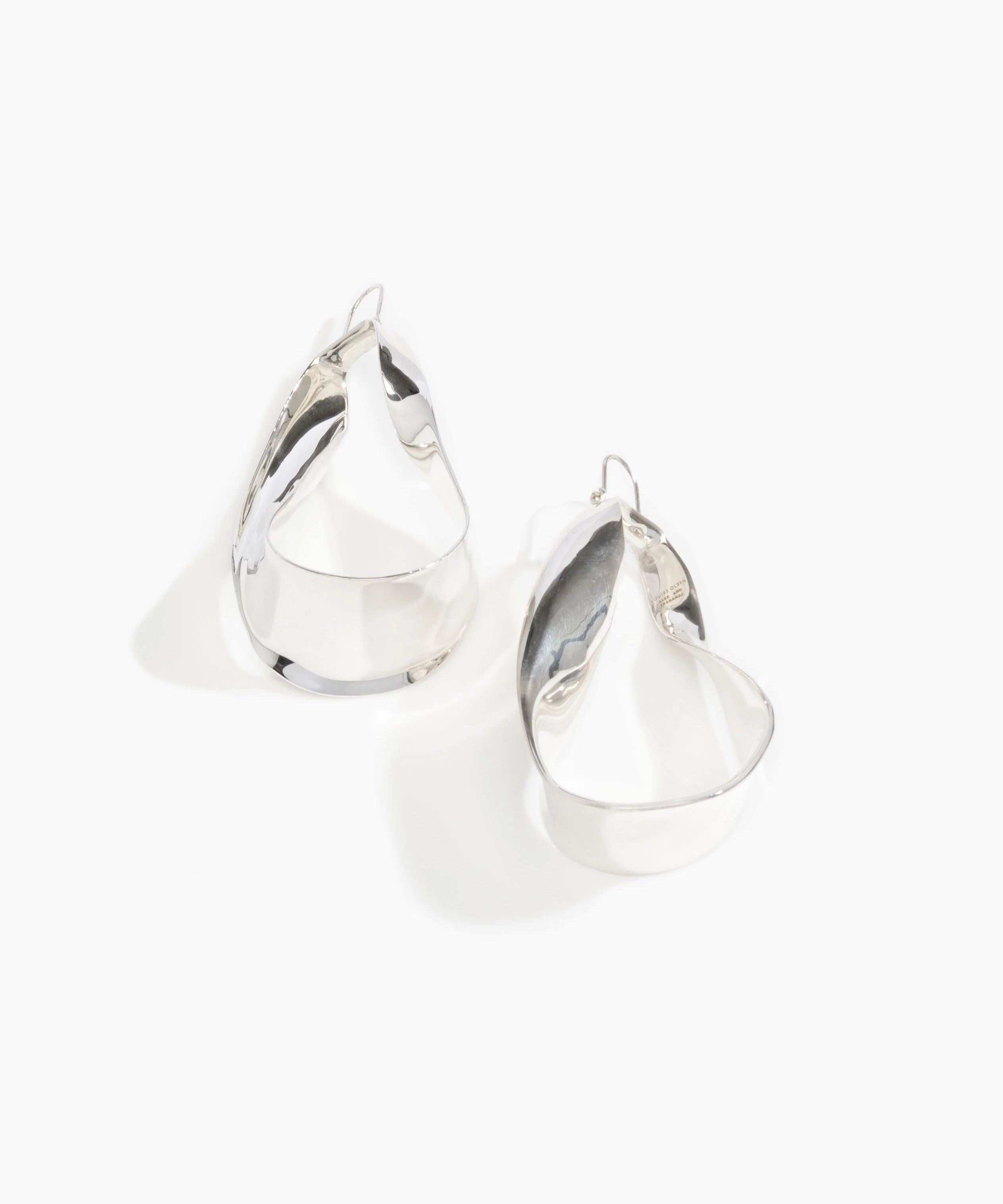 Large Olive Leaf Earrings - Image 4
