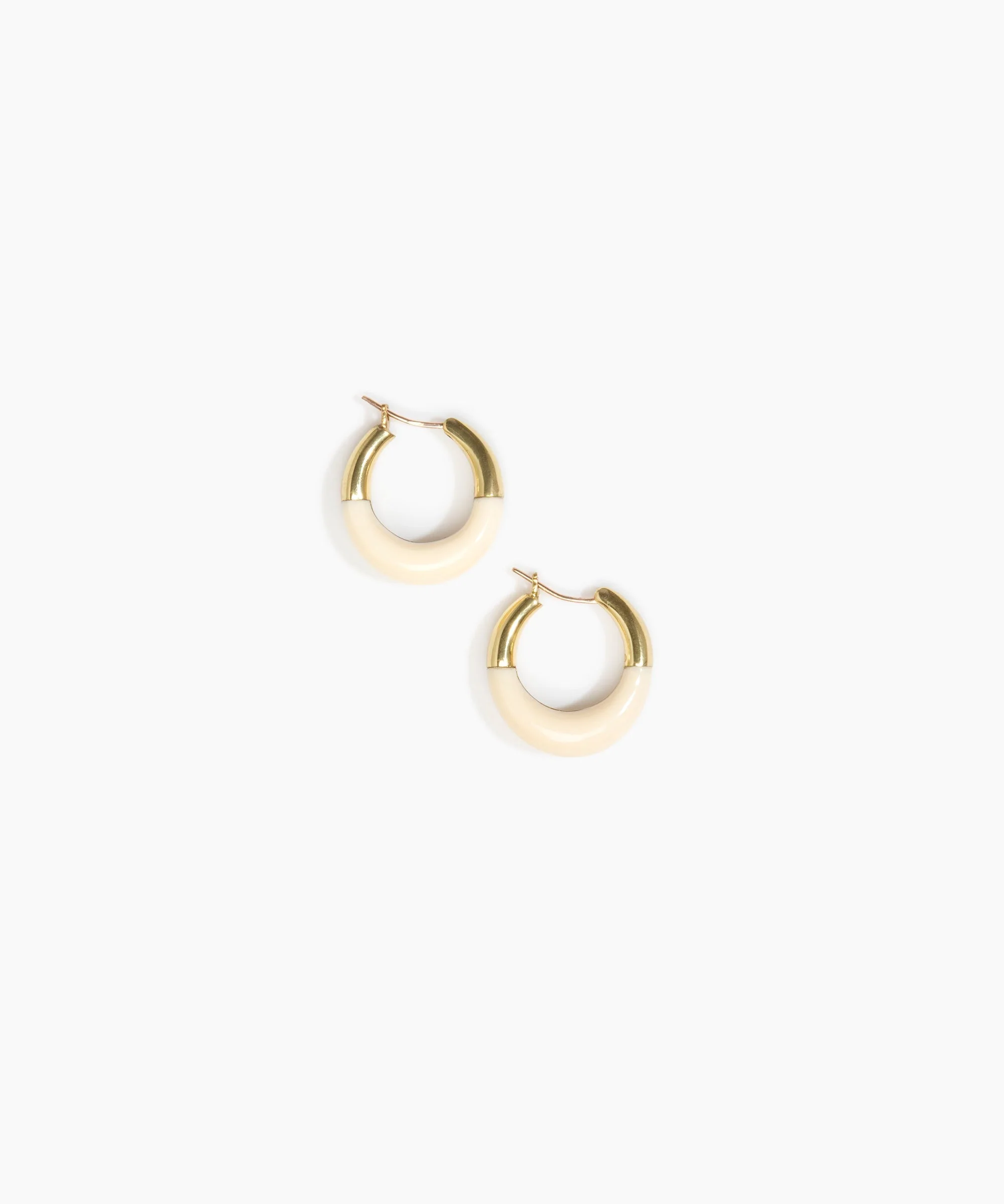 Small Horn Hoop Earrings - Image 4